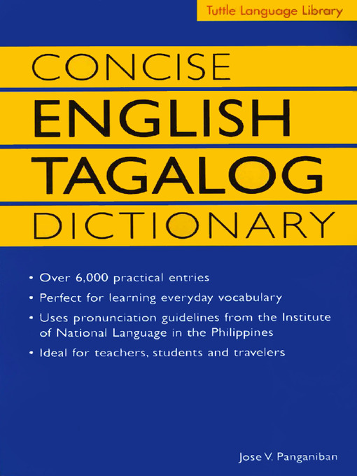 Title details for Concise English Tagalog Dictionary by Jose Villa Panganiban - Wait list